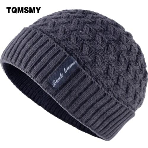 TQMSMY Men Winter Hats Knitted Labeling Beanie Casual Hat Women ripple design Solid Color Ski Gorros Cap Casquette hats TMC04