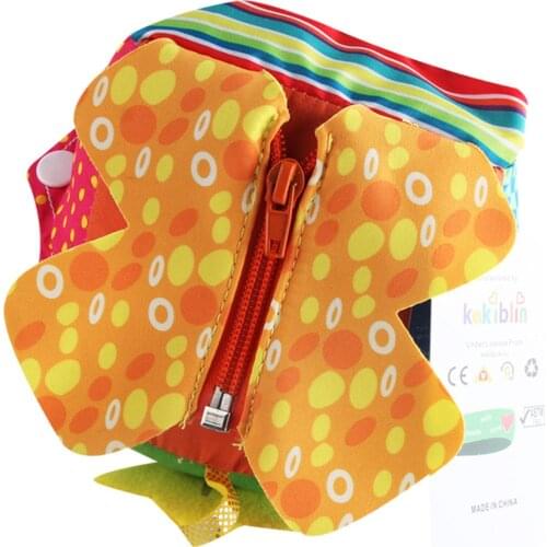 Montessori Learn to Dress Vest Zip Snap Button Buckle Educational Toy