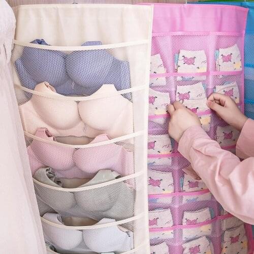 Hanging-Bag Socks Pocket Storage Closet Wall-Door Small Things Underwear Classification Clothes Pegs Organizer Travel Foldable