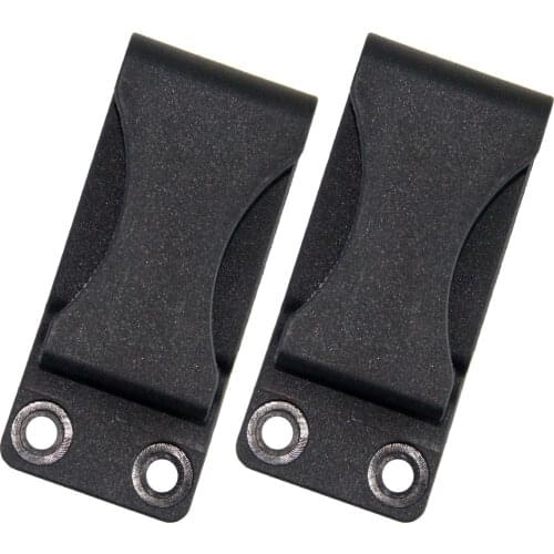 QingGear Black Kydex Holster Knife Sheath Belt Clip Loop with Screws (Pack of 2) Tool Parts DIY Accessory