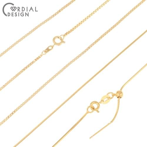 Cordial Design 10Pcs Necklace Chain/Hand Made/Jewelry Accessories/Genuine Gold Plating/DIY Connectors/Copper Chain For Necklace