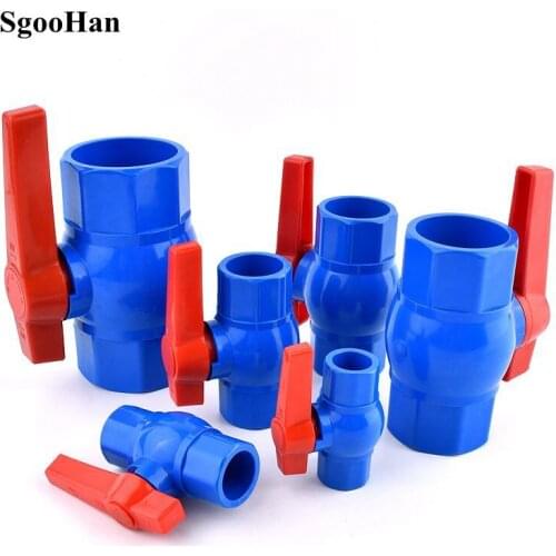 I.D 20mm-63mm PVC side Handle Thicken Simple Ball valve Water Pipe Connector Garden irrigation Controller Valve PVC Ball valve