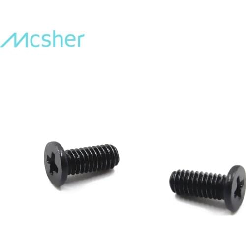 100pcs M2.5 x 6mm Laptop Notebook Screw Phillips Flat Wafer Head Black Zinc
