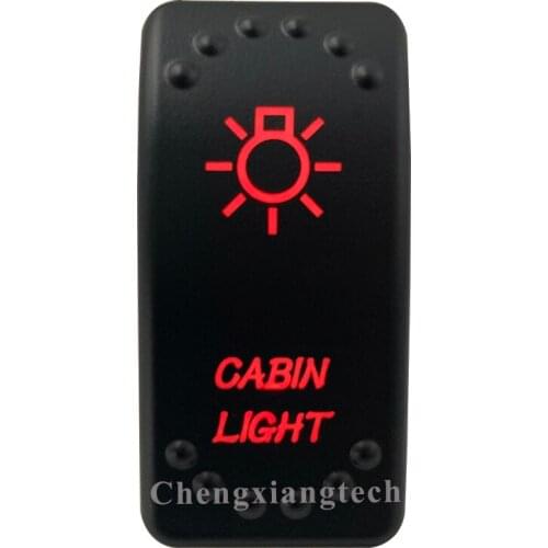 12V 20A / 24V 10A Dual Red Led 5P On Off SPST Rocker Switch Cabin Light Waterproof for Car Boat Truck Circuit Breaker