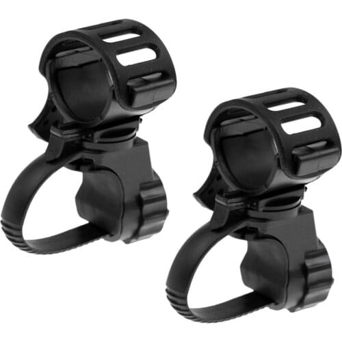 2Pcs 360° Rotating Bike Bicycle Handlebar Mount Flashlight Torch Clip Holder