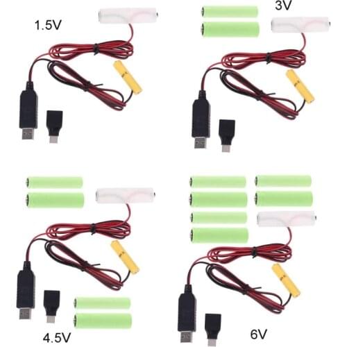 USB/Type C Mains Convert to AA AAA Battery Eliminator Can Replace 1-4pc Battery N0HC