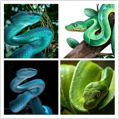 Full Square&Round Diamond Painting Snake Dragon 5D DIY Animal Diamond Embroidery Cross Stitch Kit Handmade Gift Home Decoration