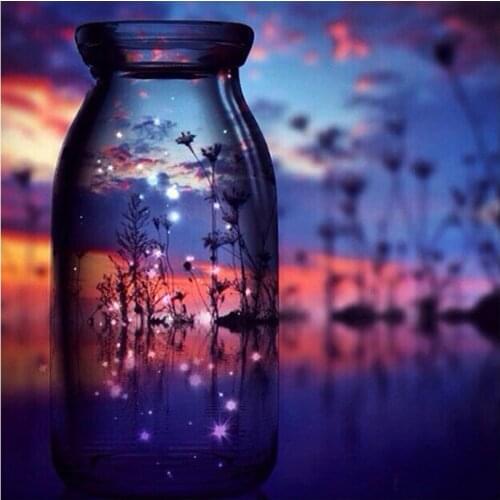 Diamond painting cross stitch landscape diamond mosaic home decoration round