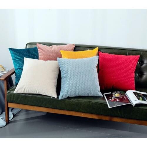 Velvet Cushion Cover Pillowcase Solid Color Pillow Case Cojines Decor Sofa Throw Pillows Room Pillow Cover Home Decorative
