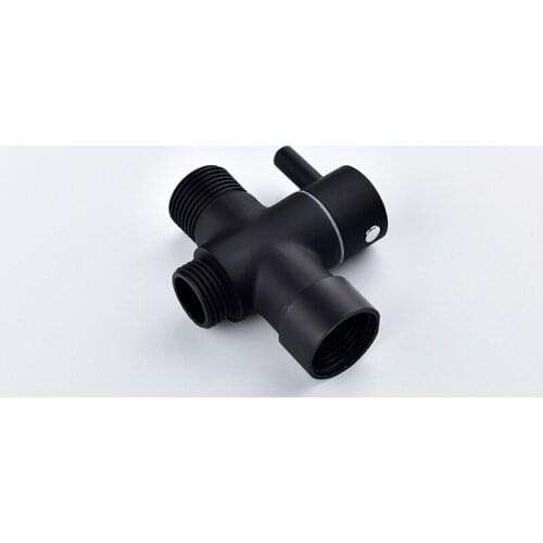 Black American American Standard 7/8 Diverter Bidet Diverter Valve Toilet Spray Gun One In Two Out Three-way Conversion Valve