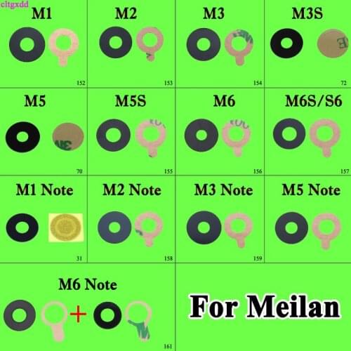 Cltgxdd 1pcs Camera Glass For Meizu Meilan M1 M2 M3 M3s M5 M5S M6 Note S6 Rear Back Camera Lens Glass Repair Replacement