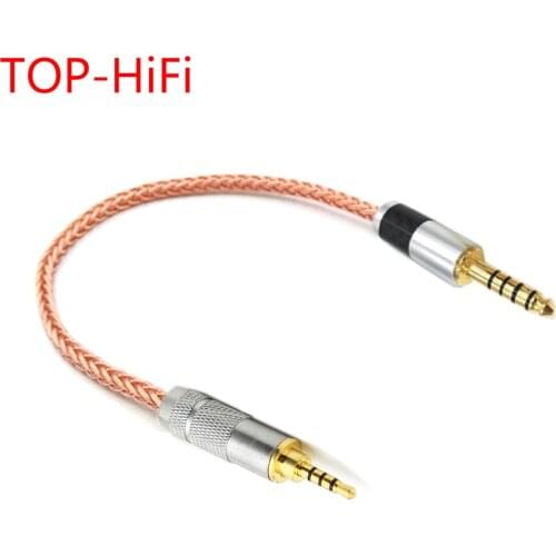 TOP-HiFi Single Crystal Copper 2.5mm TRRS Balanced Male to 4.4mm Balanced Male Audio Adapter Cable 4.4mm to 2.5mm Balanced