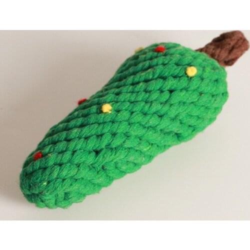 Cotton Thread Dog Toy Christmas Tree Pet Molar Teeth Cleaning