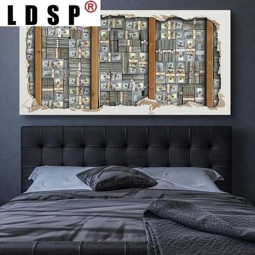 LDSP Abstract Canva Painting Poster Print The Taste Of Money Cash American Sofa Wall Art Picture Home Decor Living Room Unframed