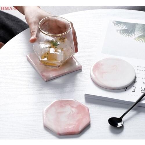 Marble Coasters Simple Insulation Pad Art Creative Mat Still Life Shooting