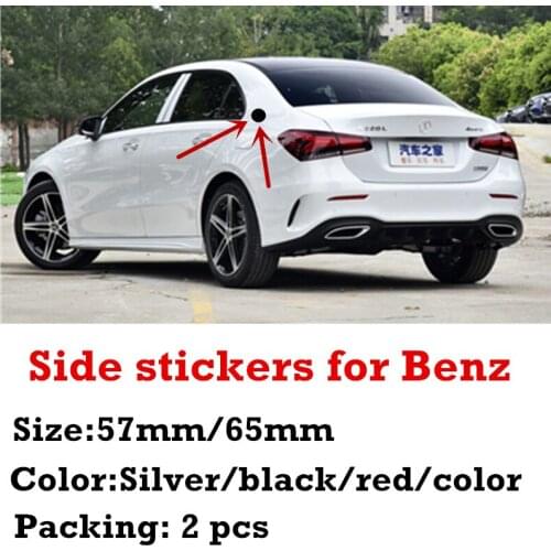 2pcs Car Emblem Body Sticker Side Window Rear Trunk Badge For GLA CLA CLS AMG W212 W205 W211 W213 W210 W220 W204 W202 W176 W246