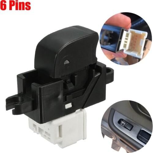 6 Pin Car Window Electric Power Control Front Left Switch 254110V000 254110V00A For Nissan Pathfinder X-Trail Almera Patrol