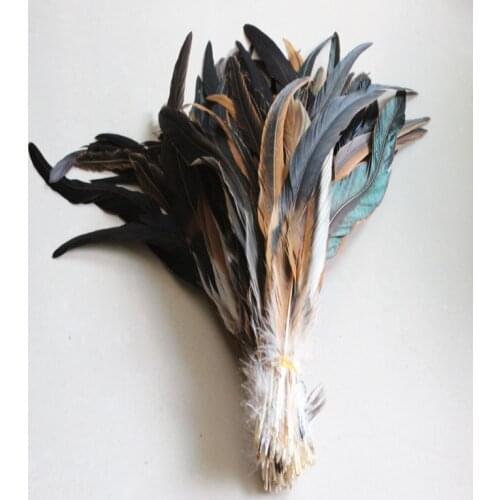 Wholesale 100PCS Natural color rooster tail feathers 30-35 cm / 12-14 inches