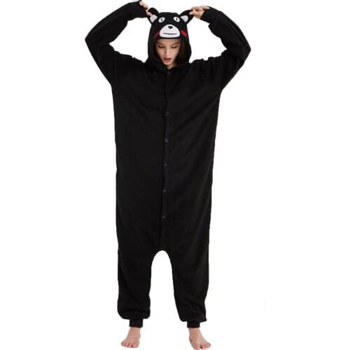 New Animal Adults Kumamoto Bear Onesies Pajamas Cute Anime Cartoon Cosplay Costumes Halloween Party Jumpsuits Suits Homewear