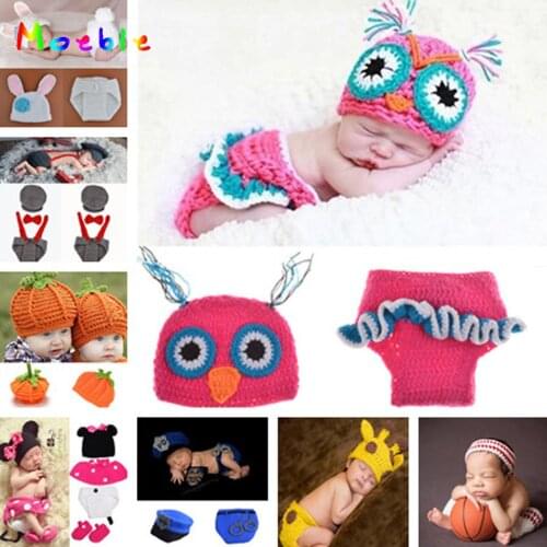 Latest Crochet Baby Pumpkin Hats Knitted Baby Kids Photo Props Infant BABY Costume Newborn BABY Christmas Costume MZS-14060