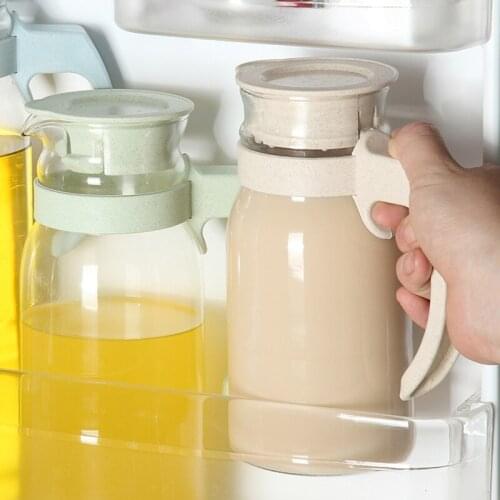 Juice Bottle Transparent Jug Water Kettle Glass Pot Water Jug Heat Resistance Container Tea Kettles Kitchen Accessories 1pcs