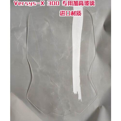 Transparent Motorcycle +10CM" Windshield Windscreen For kawasaki Versys-X 300 X300 X 300