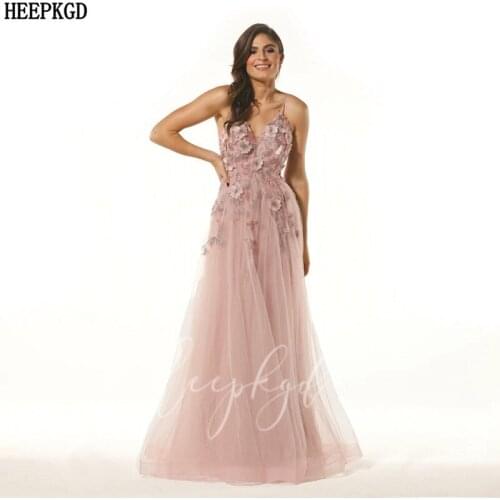 Sexy Dusty Pink Long Backless Sexy Evening Dress With Lace Sweetheart Spaghetti Straps Plus Size Prom Gowns Robe De Soiree