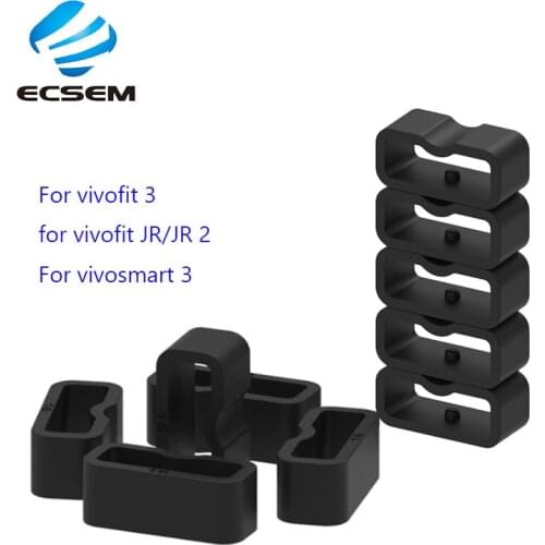 Silicone rubber loop for Garmin vivofit 3 /4 /JR2 /vivosmart 3 smart watch band keeper replacement ring for honor B3/B4 band