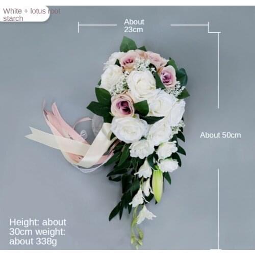 Wedding Bride Bouquet Hand Tied Flower Decoration Holiday Party Supplies European chaise longue roses wedding flowers