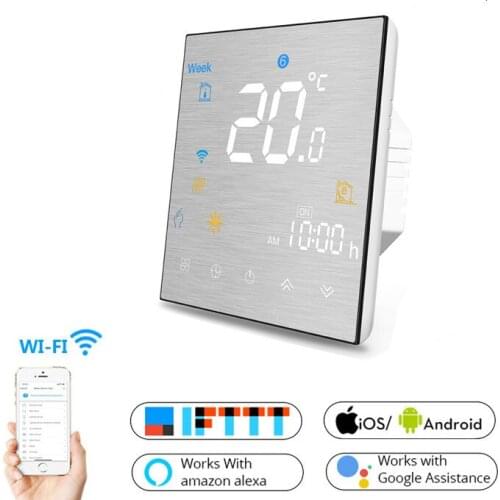 WiFi Smart Thermostat Temperature Controller for Water/Electric floor Heating Water/Gas Boiler Works with Alexa Google Home
