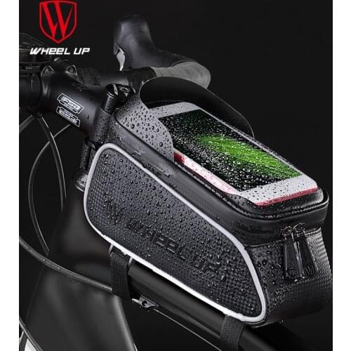 WHEEL UP Cycling Road Mountain Bike Rainproof Bag Touch Screen MTB Bike Frame Bag 6.0 inch