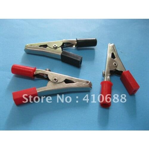 20 Pcs Per Lot Alligator Clip Clamp Connector 55mm with Screw Red and Black Color HIGH Quality HOT Sale