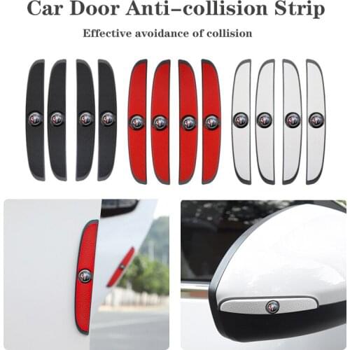 4Pcs Car Styling Door Bumper Protect Rubber Strip For Buick Regal Encore Lacrosse Enclave Envision Hideo GL8 Excelle XT Verano