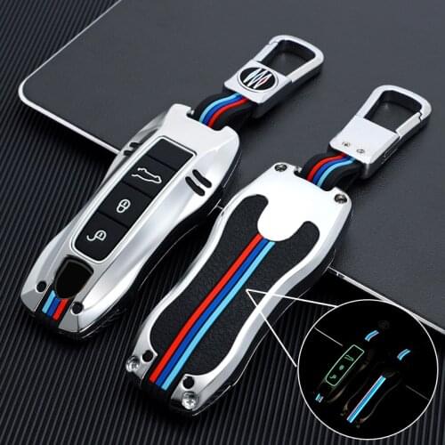 Zinc alloy Car Remote Key Case Cover Shell Fob For Porsche Cayenne Macan 911 Boxster Cayman Panamera Protector Auto Accessories