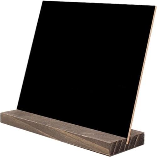 Wood Tabletop Chalkboard Double Sided Wood Base Mini Blackboard Message Board Children Kids Toy