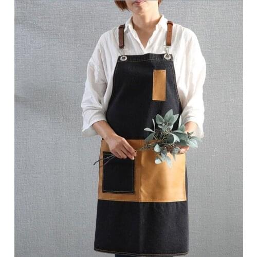 Leather gardening work apron Europe and the United States popular garden crafts sales waiter apron