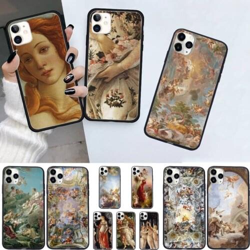 Art painting Birth of Venus self Phone Cases for iPhone 11 12 pro XS MAX 8 7 6 6S Plus X 5S SE 2020 XR