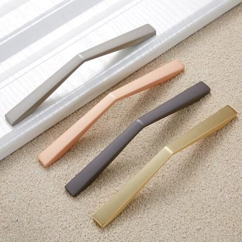 JD Zinc Alloy Gray Modern Minimalist Cabinet Door Knob Handle Cabinet Wardrobe Door Handle Drawer Handle Fashion Furniture