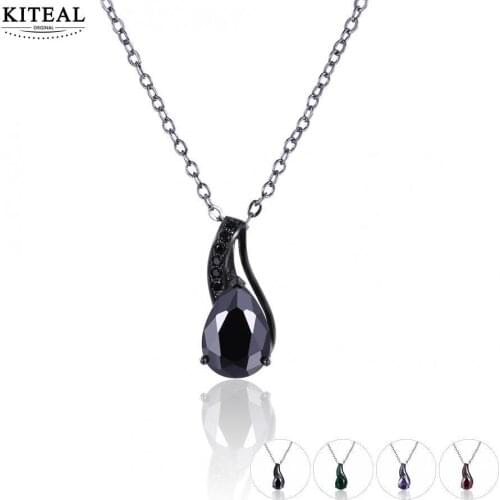 KITEAL New Sale Gold color Black Green Purple Red necklaces & pendants Black Gold Filled CZ tattoo choker oso