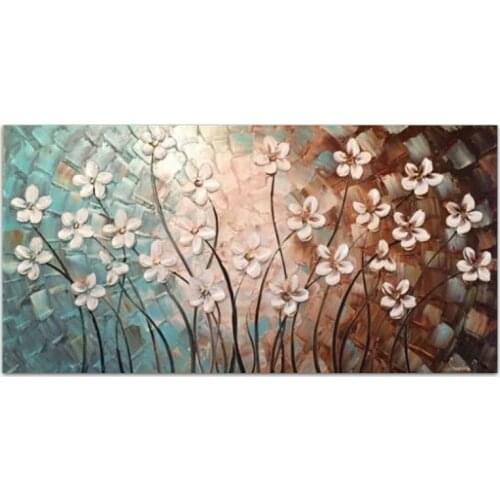 DONGMEI OILPAINTING oil painting Hand painted Home decoration painting High quality knife painting flower pictures DM182807