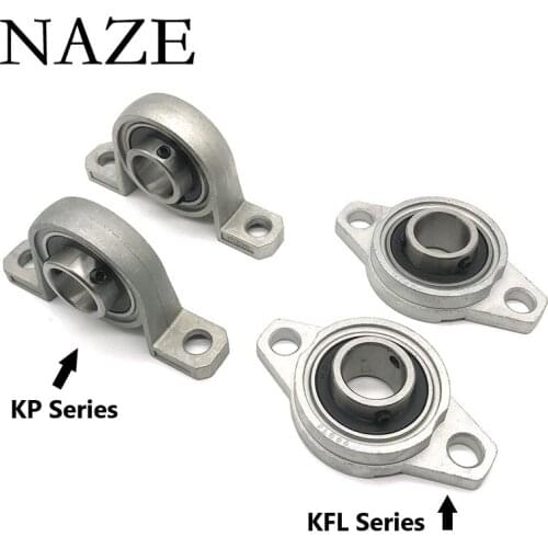 NAZE 2pcs KFL004 20mm Miniature Zinc Alloy Insert Linear Bearing Shaft Support CNC Part Mechanical Shaft Diamond Seat