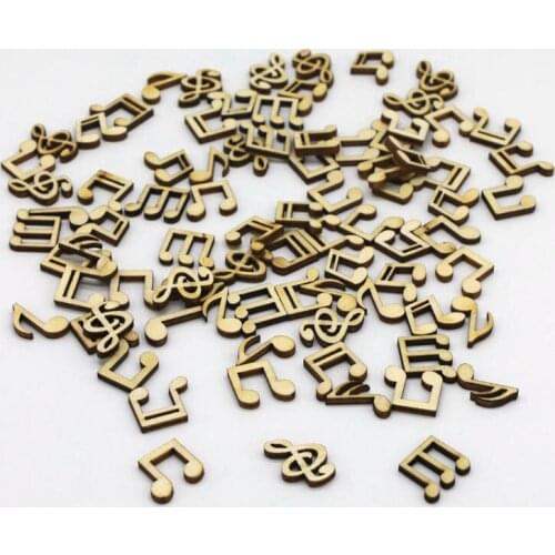 Mix 100pcs/lot Wood Patch chip for Scrapbooking Clothing Crafts Supplies Handwork Wooden Decoration DIY Accessories