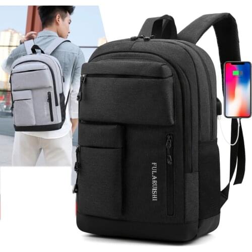 REJS LANGT Anti-Theft Laptop Backpack Men 15.6 Business Bag Black Backpack with Charging USB Mochila Waterproof Daypack School