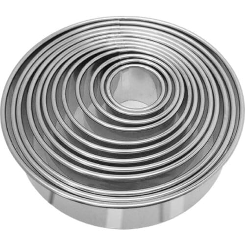 Round Cookie Biscuit Cutter Set 12 Circle Pastry Doughn.ut Cutter Set Round Cookie Cutters Circle Baking Metal Ring Molds