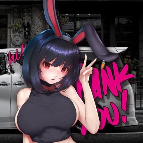 Noizzy Bunny Girls Car Sticker Anime Vinyl Auto Decals Big Boobs Cute Lolita Door Bumper Motorcycle Decor Styling Accessories