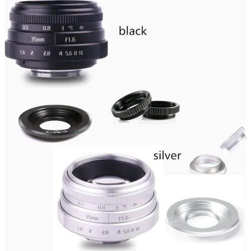 New arrive FUJIAN 35mm f1.6 C mount camera CCTV Lens II for M4/3 / MFT Mount Camera & Adapter