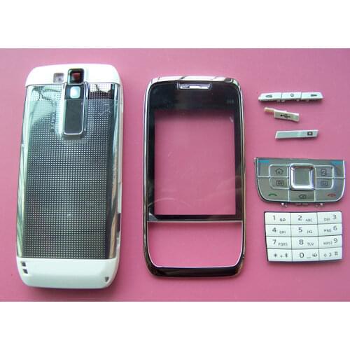New Full Housing Cover Case AND Keypad Keyboard for Nokia E66 White Grey Replacement Repair