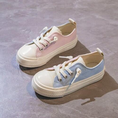 2021 Autumn New Ice Cream Color Canvas Shoes Children Casual Flat Shoes Kids Girls Boys Patchwork Slip-ons Shoes Teenage Losfers