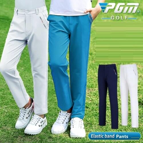 PGM Breathable Children Pants Male Boys High Elastic Pants Winter Autumn Golf Apparel Sports Casual Windproof Trousers M-XXL