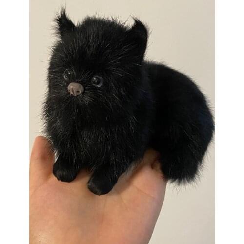 Plush animal plush cat black cat children’s toy decorations simulation cat doll plush model fake cat doll kitten plush toy
